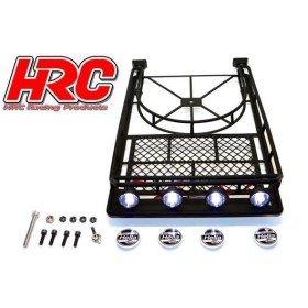 HRC Racing Body Parts - 1/10 Accessory - Scale - Large Crawler Luggage Tray - with Light LEDs - Black