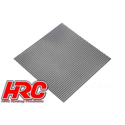 HRC Racing Body Parts - 1/10 Accessory - Scale - Stainless Steel - Modified Air Intake Mesh - 100x100mm - Oval - Black