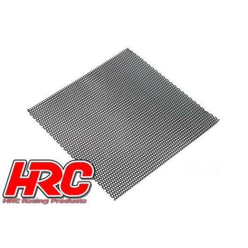 HRC Racing Body Parts - 1/10 Accessory - Scale - Stainless Steel - Modified Air Intake Mesh - 100x100mm - Wabe - Black