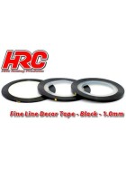 HRC Racing Fine Line Decor Tape - 1.0mm x 15m - Black (15m)
