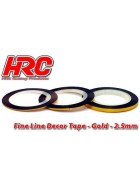 HRC Racing Fine Line Decor Tape - 2.5mm x 15m - Gold (15m)
