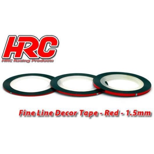 HRC Racing Zierband / Zierstreifen / Bodylines 1.5mm rot (15m)