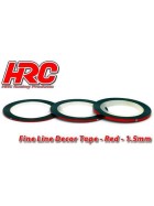 HRC Racing Fine Line Decor Tape - 1.5mm x 15m - Red (15m)