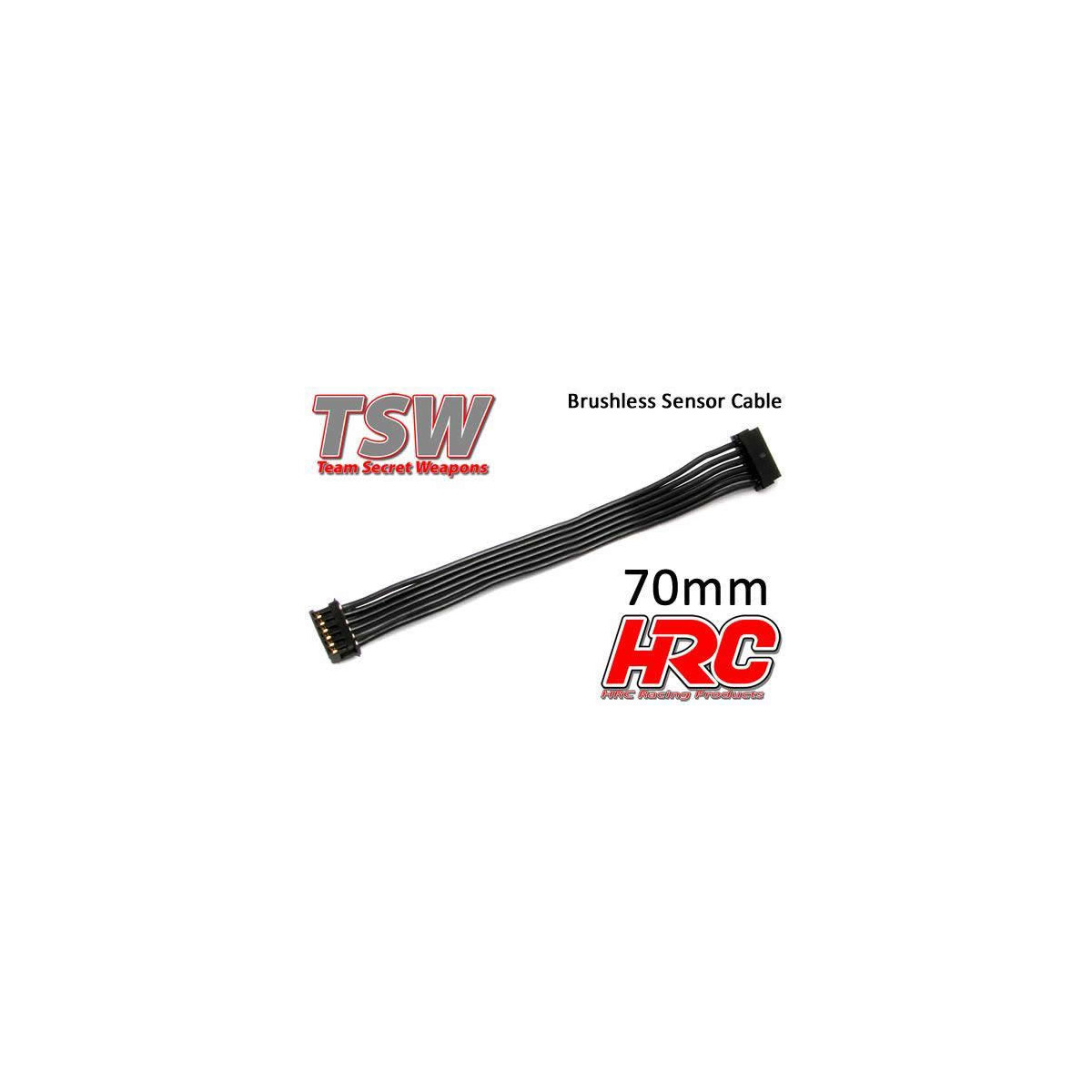 HRC Racing Brushless Flach Sensorkabel 70mm