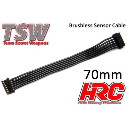 HRC Racing Brushless Flat Sensor Wire - TSW Pro Racing -  70mm
