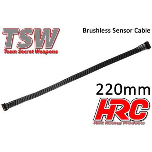HRC Racing Brushless Flat Sensor Wire - TSW Pro Racing - 220mm