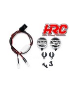 HRC Racing Light Kit - 1/10 or Monster Truck - LED - JR Plug - Hella Cover - 2x White LED