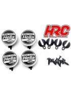 HRC Racing Light Kit - 1/10 or Monster Truck - LED - Hella Cover - 4x (without LED)