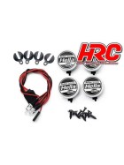 HRC Racing Light Kit - 1/10 or Monster Truck - LED - JR Plug - Hella Cover - 4x White LED