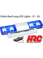 HRC Racing Light Kit - 1/10 TC/Drift - LED - JR Plug - Police Roof Long Lights V1 - 6 Flashing Modes (Blue / Blue)
