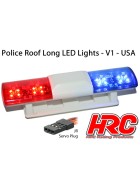 HRC Racing LED Dachlampen-Balken / Polizei Dachleuchten V1 6 Blinkenmodi (Blau / Rot) 1/10