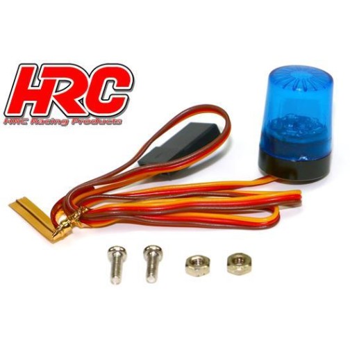 HRC Racing Light Kit - 1/10 TC/Drift - LED - JR Plug - Single Roof Flashing Light V5 - Blue