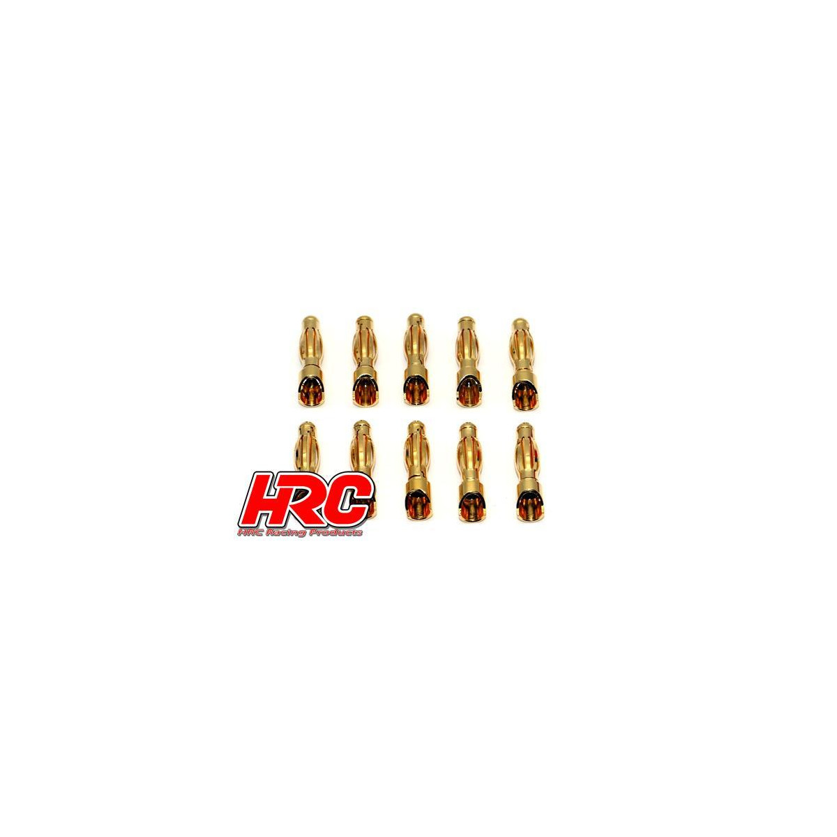 HRC Racing 4mm Goldkontakt Stecker (10)