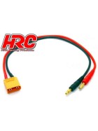 HRC Racing Charger Lead - Gold - Banana Plug to XT90 Battery Plug