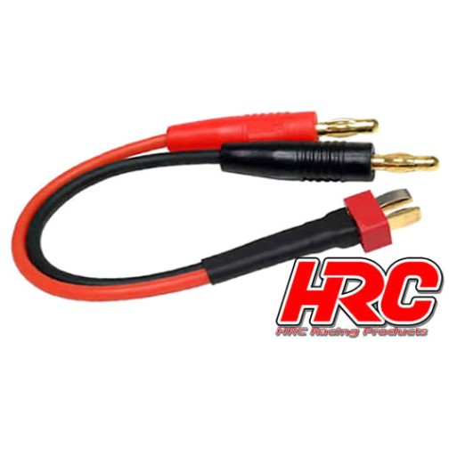 HRC Racing Ladekabel - Gold - Banana Plug zu Ultra T (Deans Kompatible) Stecker