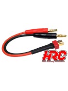 HRC Racing Charger Lead - Gold - Banana Plug to Ultra T Battery Plug