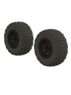 Arrma AR550042 Fortress SC Tire Set Glued Black (2)