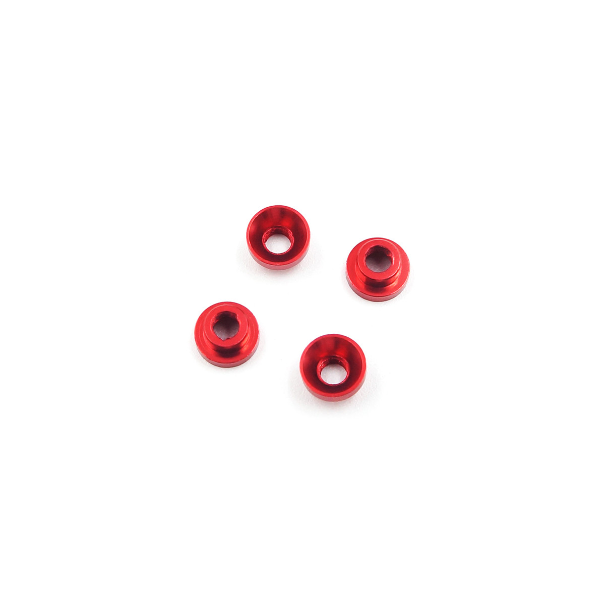 Yeah Racing Alu Servo Unterlegscheibe M3 (4) Rot