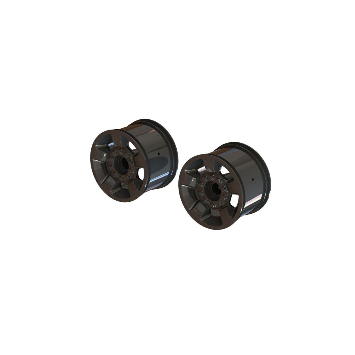 Arrma AR510117 Felge 2.8 MT 14mm Hex Black Chrome (2)
