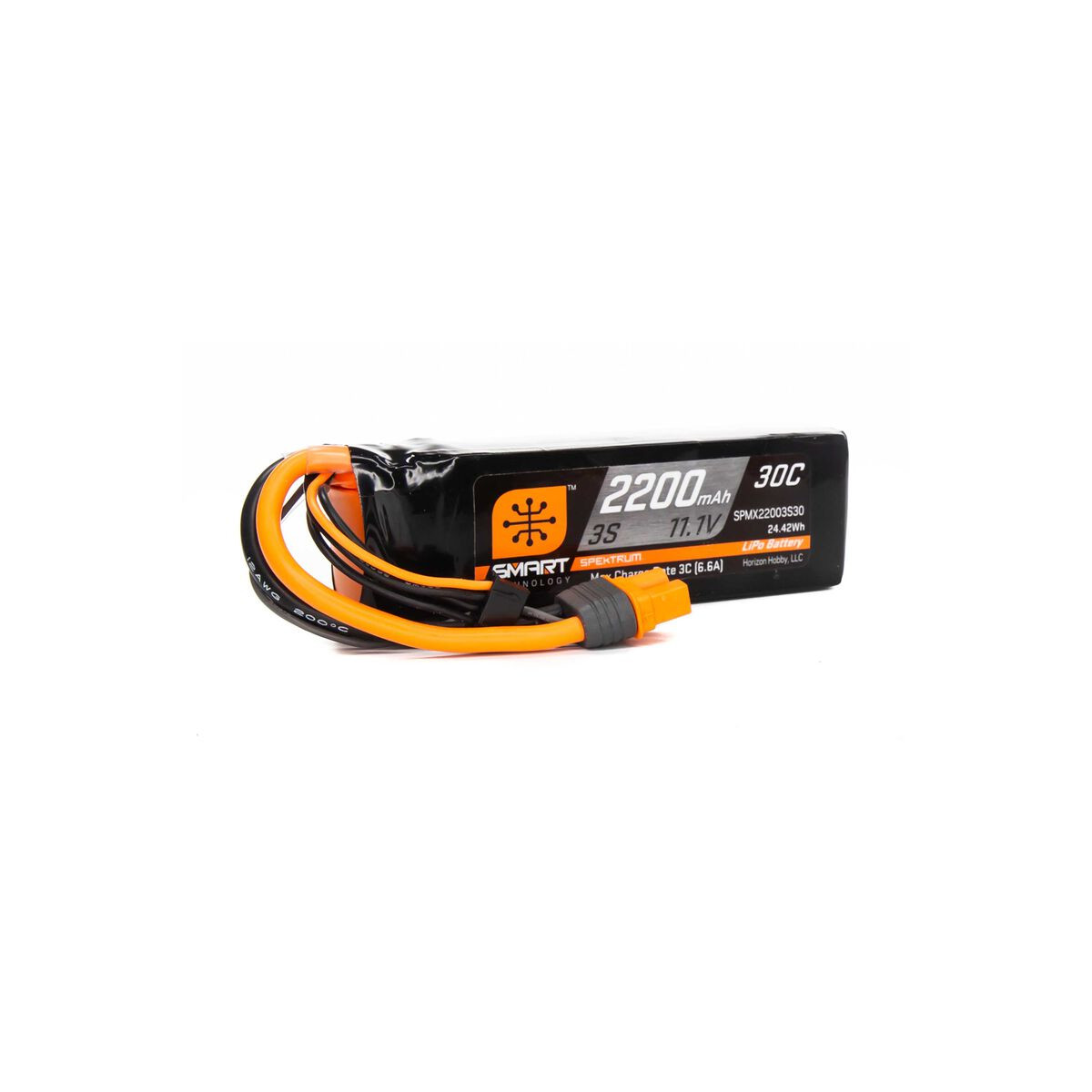Spektrum LiPo 2200mah 3S 11.1V Smart 30C IC3