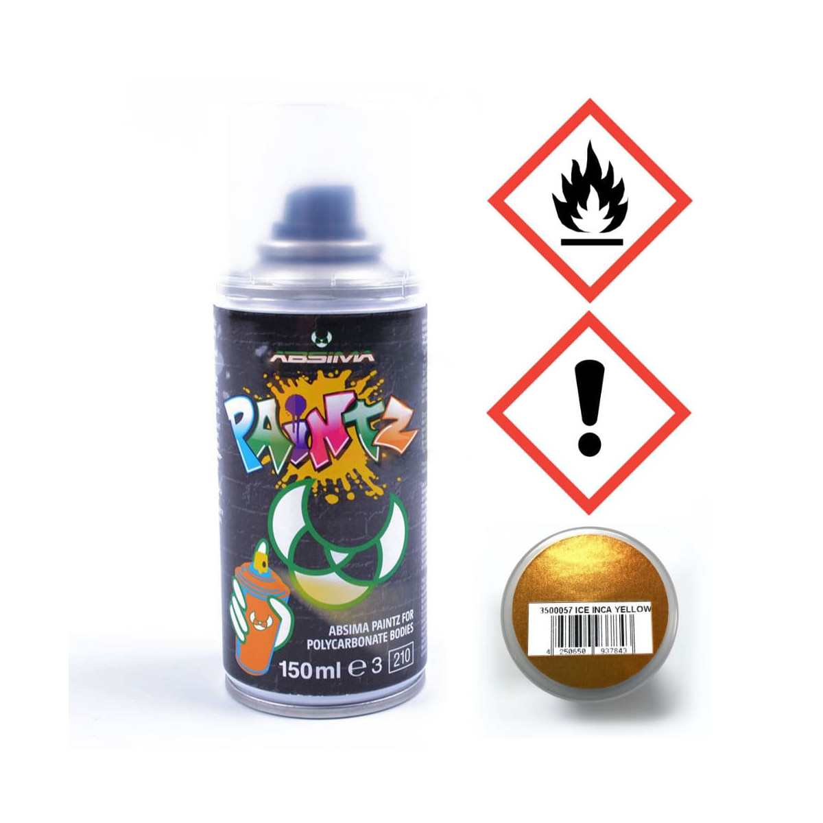 Absima Lexan Spray ICE INCA YELLOW 150ml