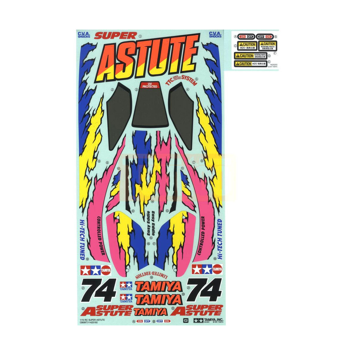 Tamiya 19494206 Aufkleber/Sticker Super Astute