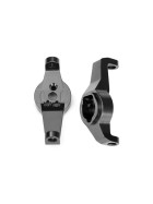 Traxxas 8232A Caster blocks, 6061-T6 aluminum (charcoal gray-anodized), left and right
