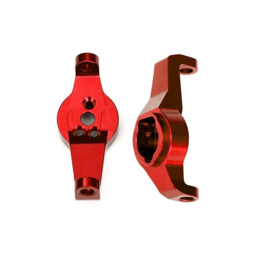 Traxxas 8232R Caster blocks, 6061-T6 aluminum (red-anodized), left and right
