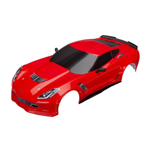 Traxxas 8386R Body, Chevrolet Corvette Z06, red (painted, decals applied)