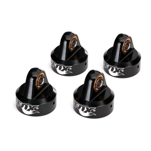 Traxxas 8456 Shock caps, aluminum (black-anodized), Fox Shocks (4)