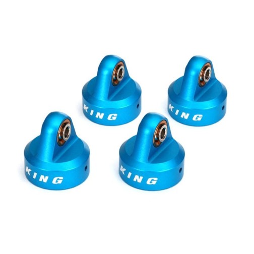 Traxxas 8457 Shock caps, aluminum (blue-anodized), King Shocks (4)