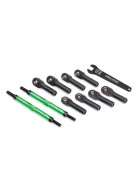 Traxxas 8638G Toe links, E-Revo VXL (TUBES green-anodized, 7075-T6 aluminum, stronger than titanium) (144mm) (2)/ rod ends, assembled with steel hollow balls (8)/ aluminum wrench, 10mm (1)