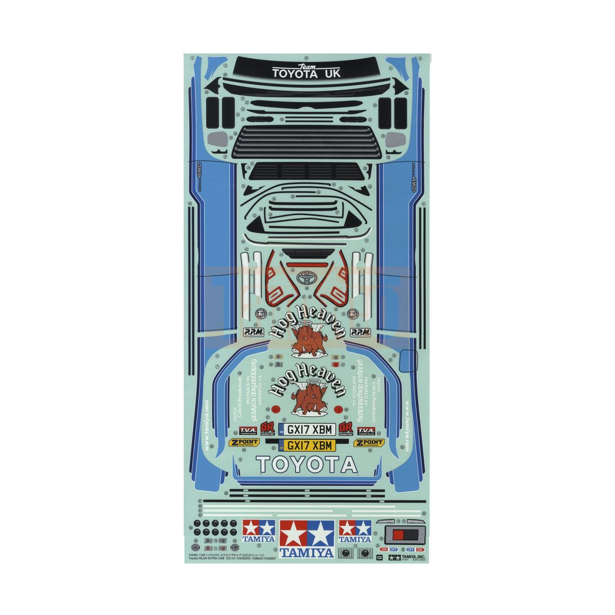 Tamiya #19495948 STICKER BAG : 58663