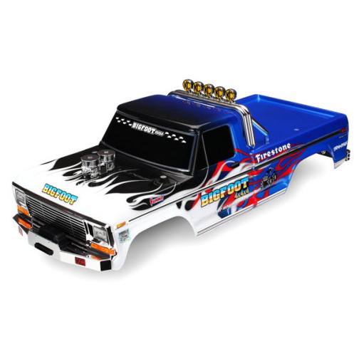Traxxas 3653 Body, Bigfoot Flame, Officially Licensed replica (painted, decals applied)