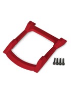 Traxxas 6728R Skid plate, roof (body) (red)/ 3x12mm CS (4)