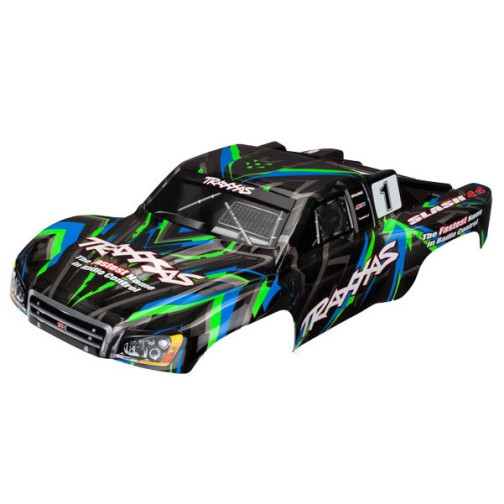 Traxxas 6816G Body, Slash 4X4, green (painted, decals applied)