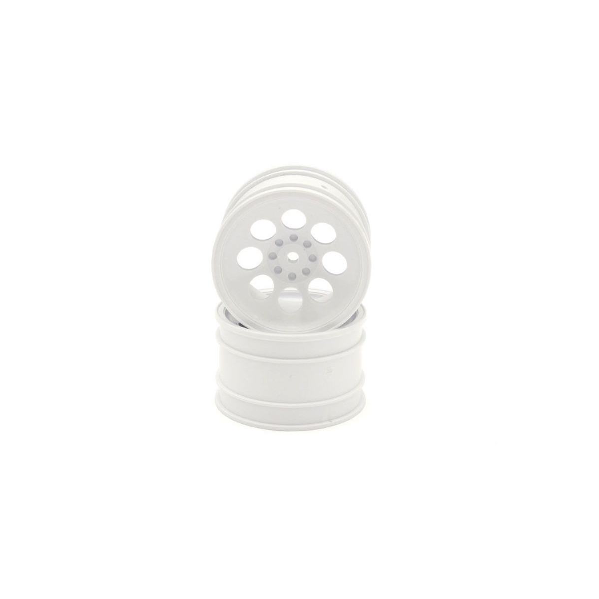 Kyosho Felgen 8 Loecher 50mm. (2) Turbo Optima - Weiss