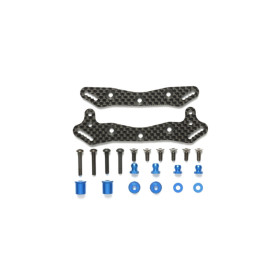 Tamiya Carbon Dämpferbrücke vorne & hinten für...
