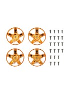 Tamiya 47415 S-Teile Felgenstern Chrom-Orange (4) WR-02CB