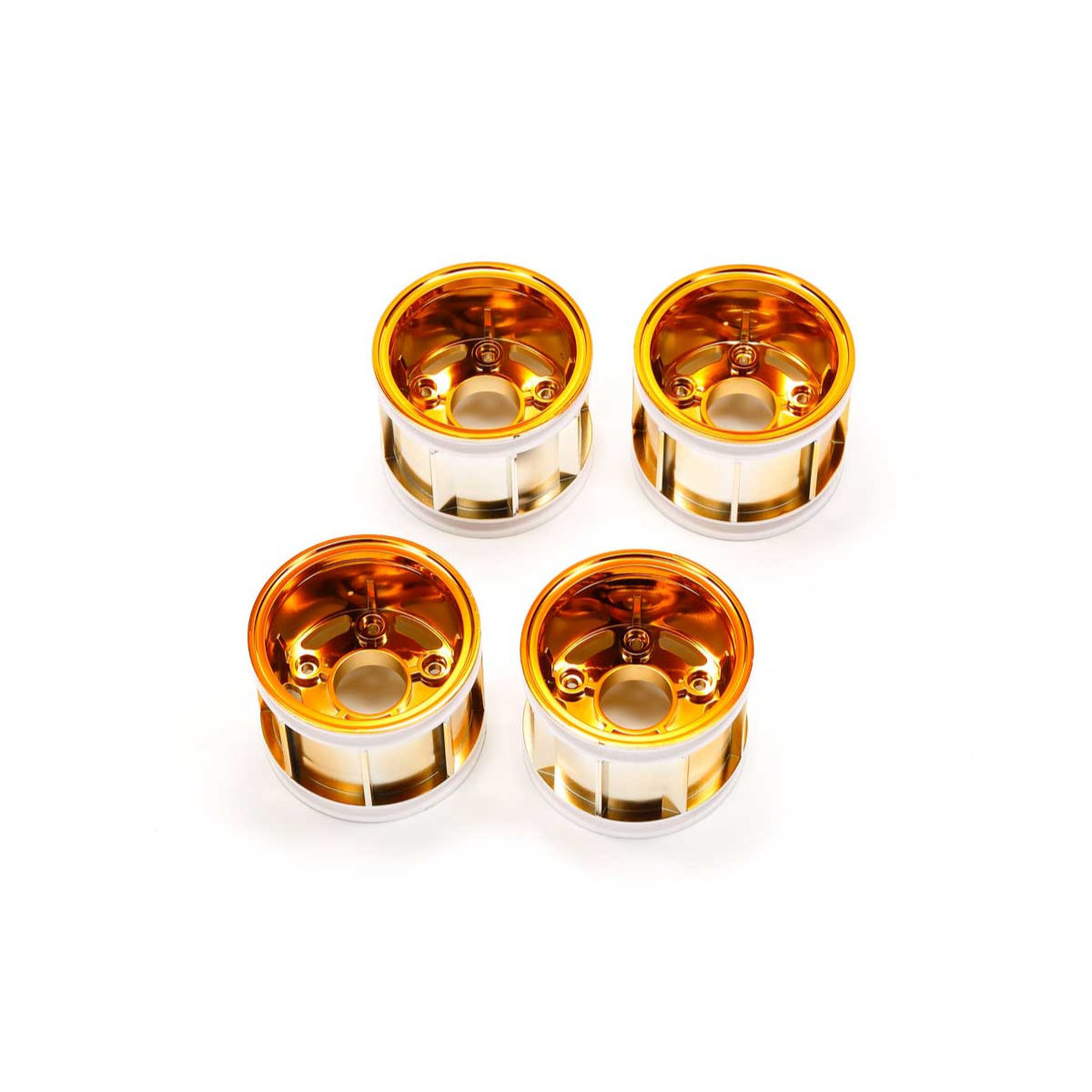Tamiya 47417 T-Teile Orange-Chr. Felgen (2+2) WR-02CB