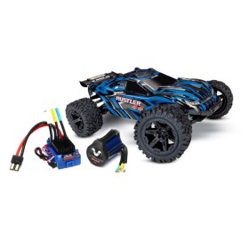 Traxxas Rustler 4x4 blue RTR +12V charger+battery +BL...