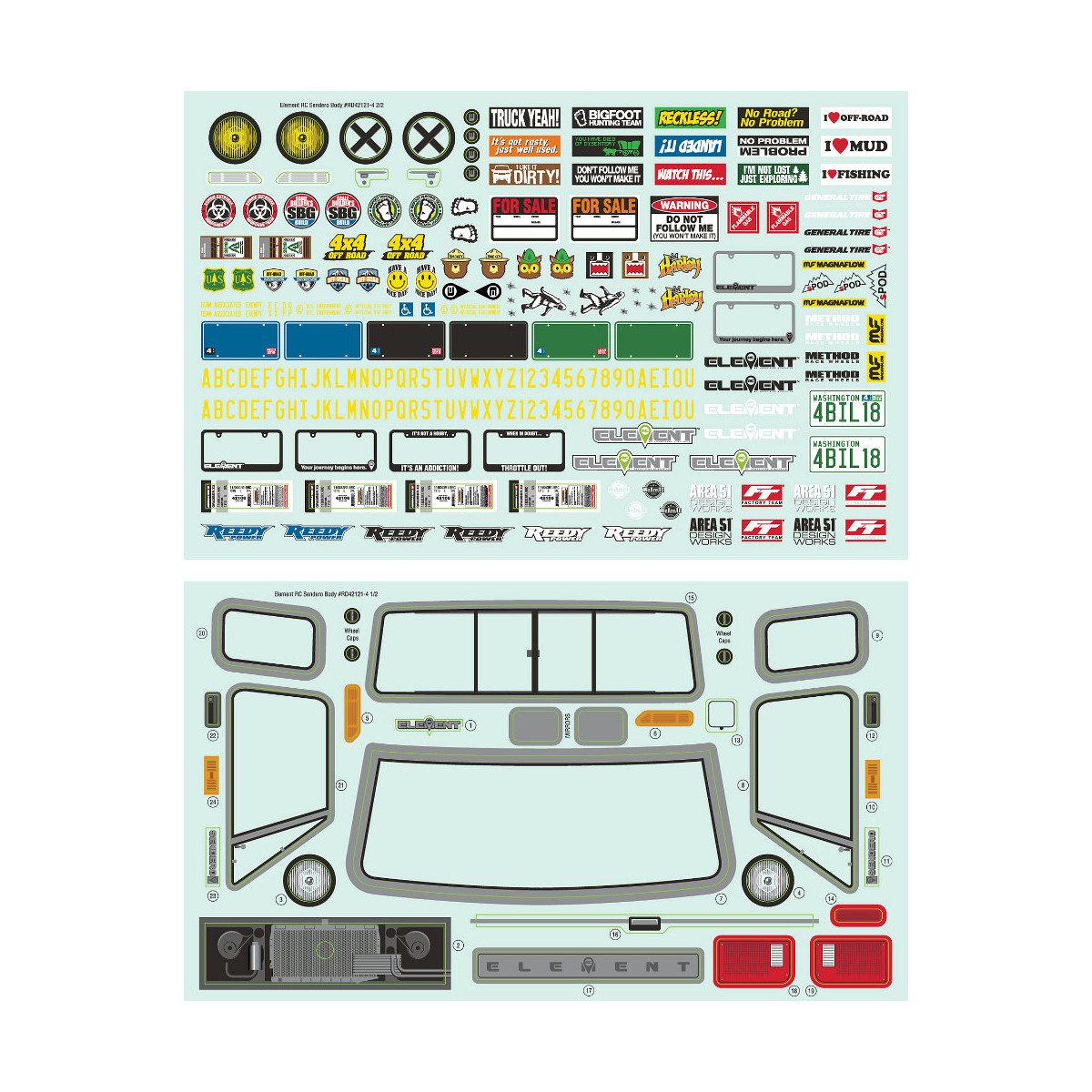 Element RC Sendero Body Decal