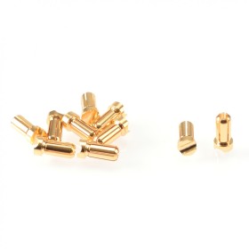 Ruddog 5mm Gold Plug Male Short (10)