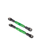 Traxxas 3643G Camber links, front (TUBES green-anodized, 7075-T6 aluminum, stronger than titanium) (83mm) (2)/ rod ends (4)/ aluminum wrench (1) (#2579 3x15 BCS (4) required for installation)