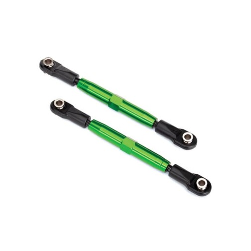 Traxxas 3644G Camber links, rear (TUBES green-anodized 7075-T6 aluminum, stronger than titanium) (73mm) (2)/ rod ends (4)/ aluminum wrench (1) (#2579 3x15 BCS (4) required for installation)