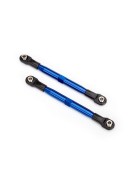 Traxxas 6742X Toe links (TUBES blue-anodized, 7075-T6 aluminum, stronger than titanium) (87mm) (2)/ rod ends (4)/ aluminum wrench (1)