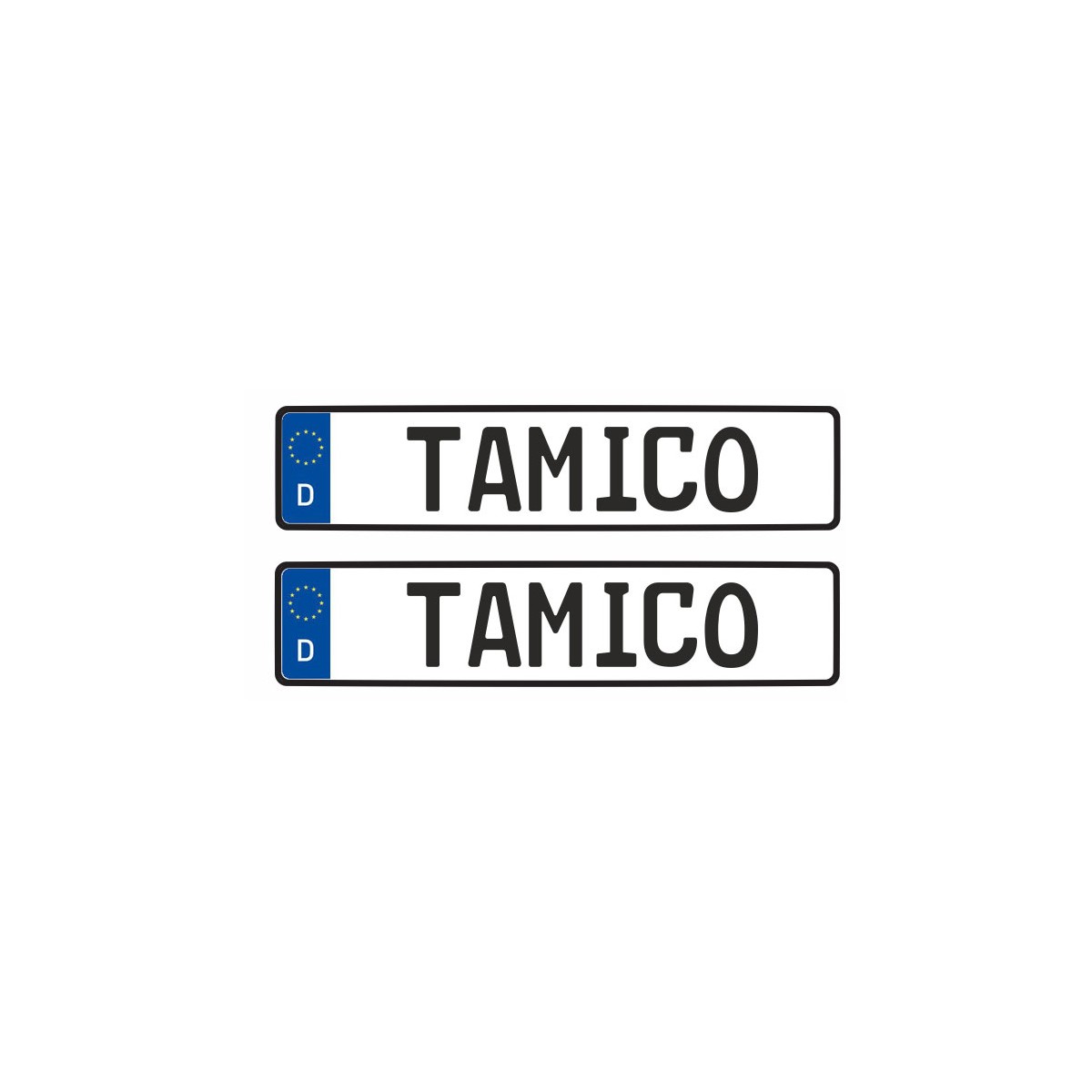 Tamico Kennzeichen TAMICO Deutschland EU 1:10 3D 2er Set