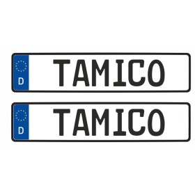 Tamico Kennzeichen "TAMICO" Deutschland EU 1:10 3D 2er Set