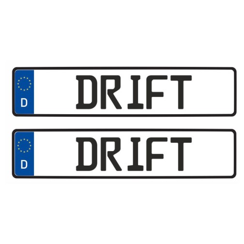 Tamico Kennzeichen "DRIFT" Deutschland EU 1:10 3D 2er Set