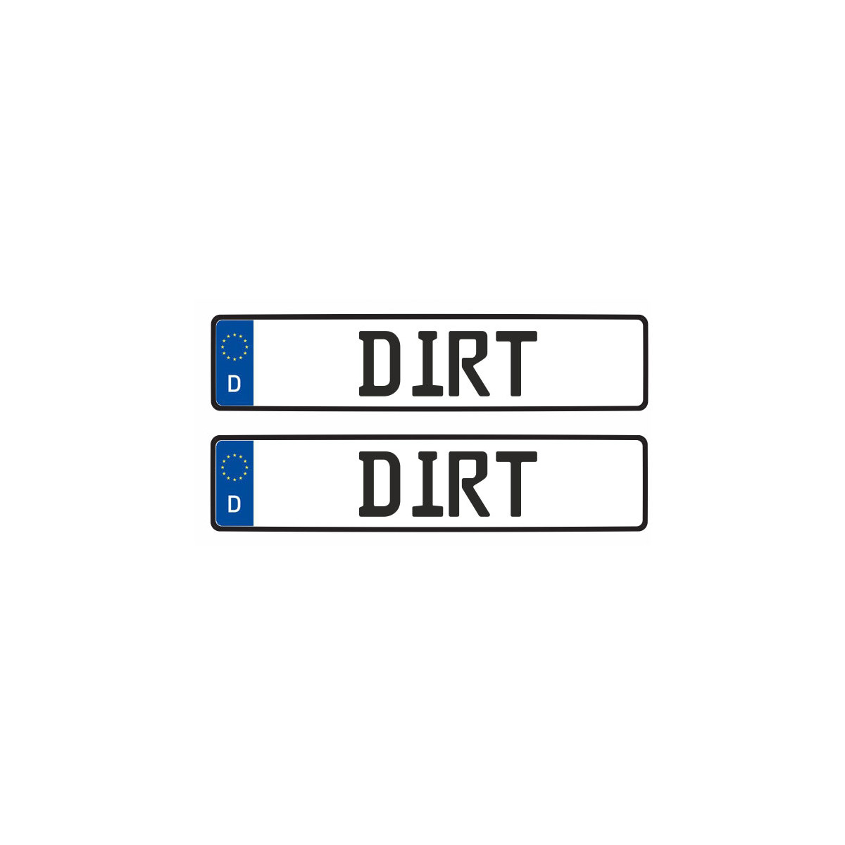 Tamico Kennzeichen "DIRT" Deutschland EU 1:10...